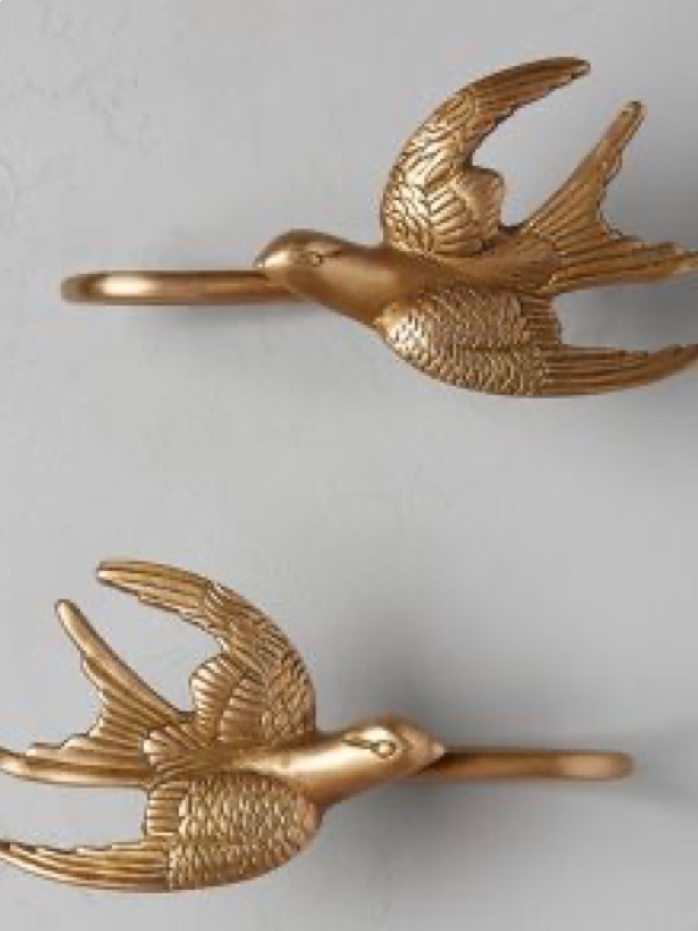 Set of 4 Anthropologie Brass finish Curtain Tiebacks